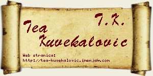 Tea Kuvekalović vizit kartica